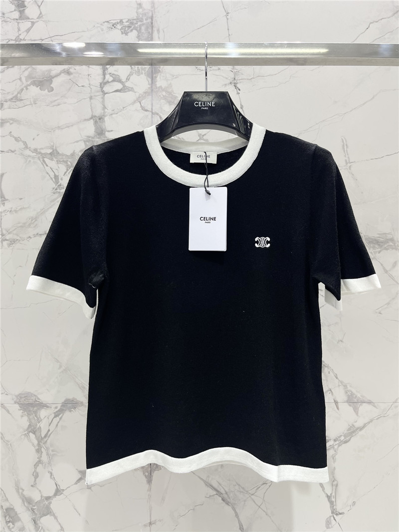 Ce1i*e logo short-sleeve knit top