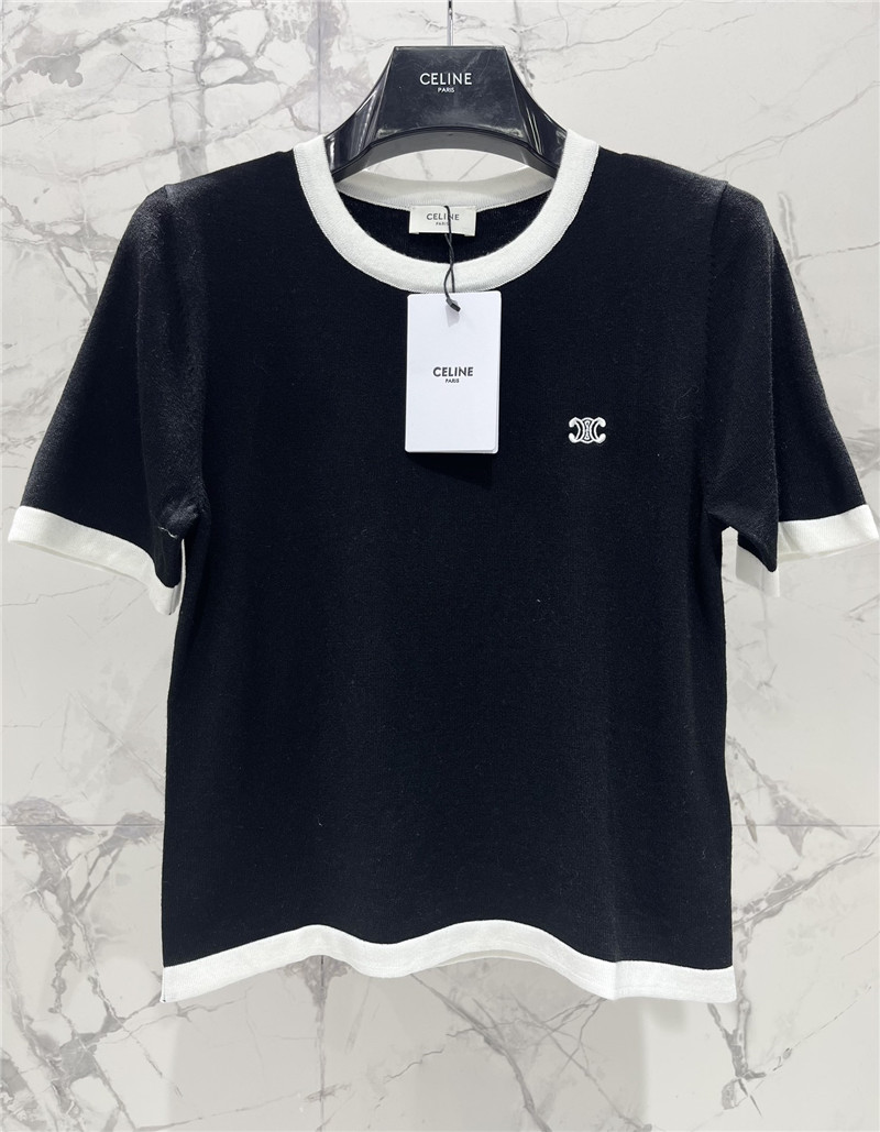 Ce1i*e logo short-sleeve knit top