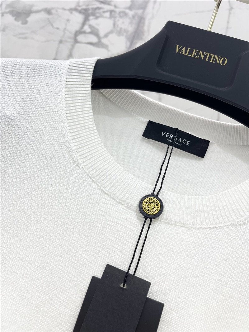 Versace Medusa Plaque Knitted Top White