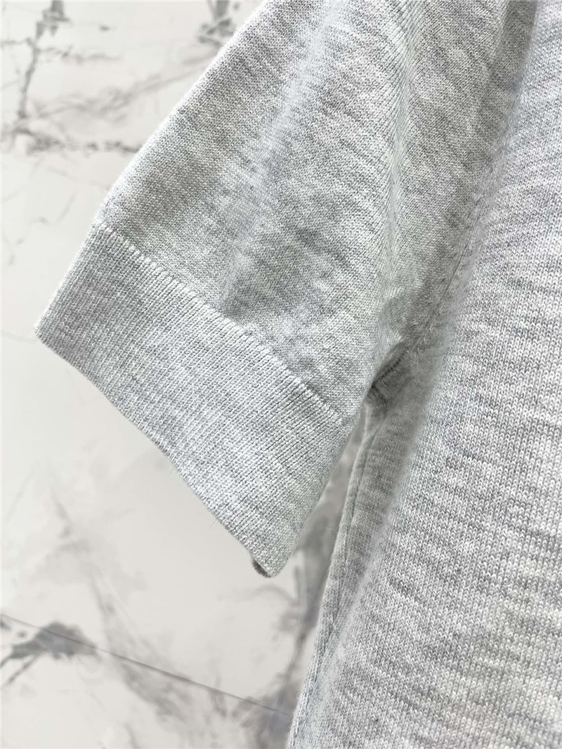 Versace Medusa Plaque Knitted Top grey