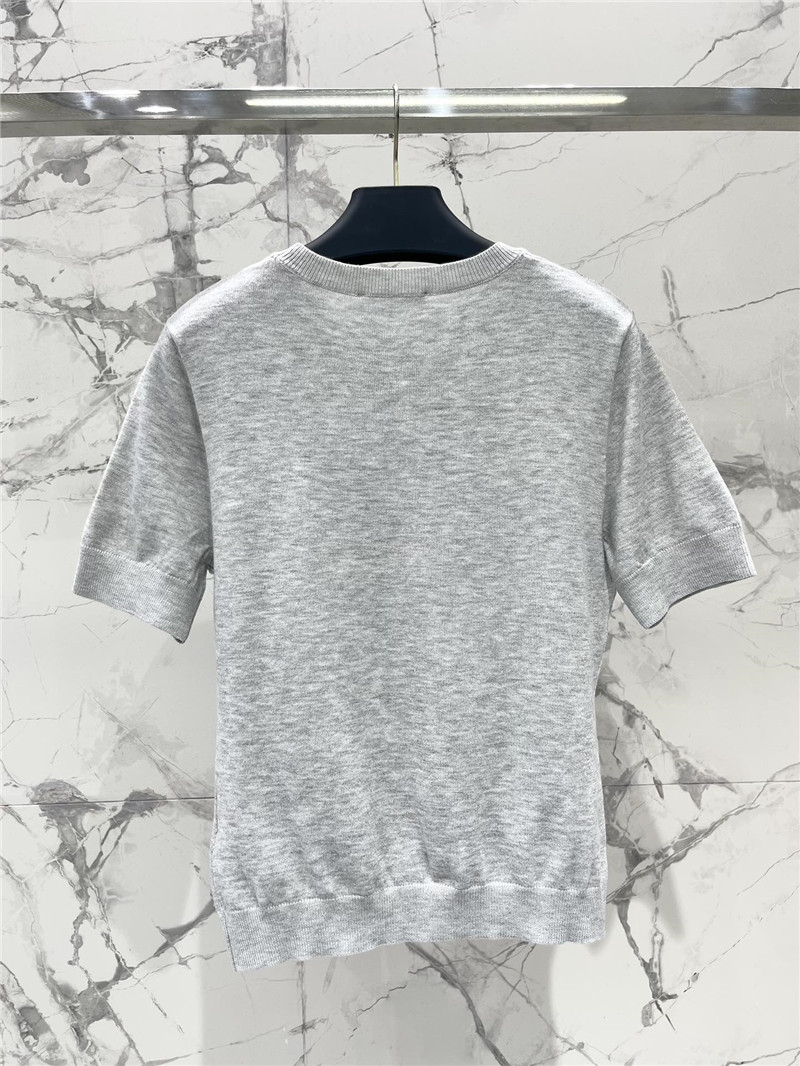 Versace Medusa Plaque Knitted Top grey