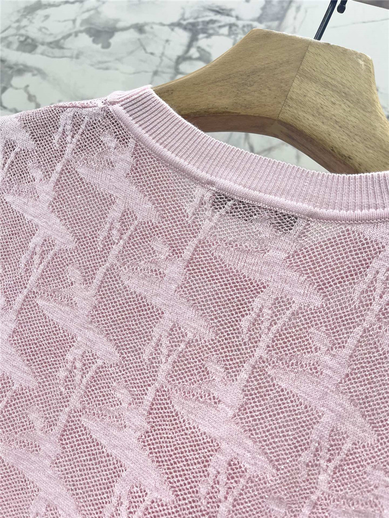 Vanitoo round neck knitted short sleeve replica clothing