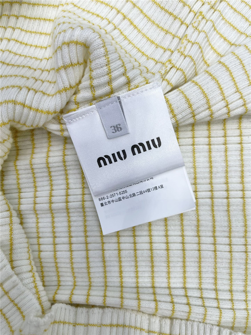 M1um1u short sleeve knitted skirt cheap replica designer clothes