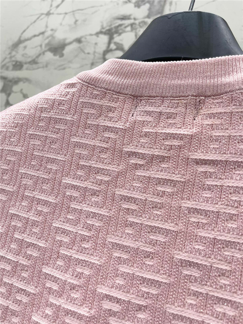 Balmain Jacquard Short Knit Cardigan in Pink
