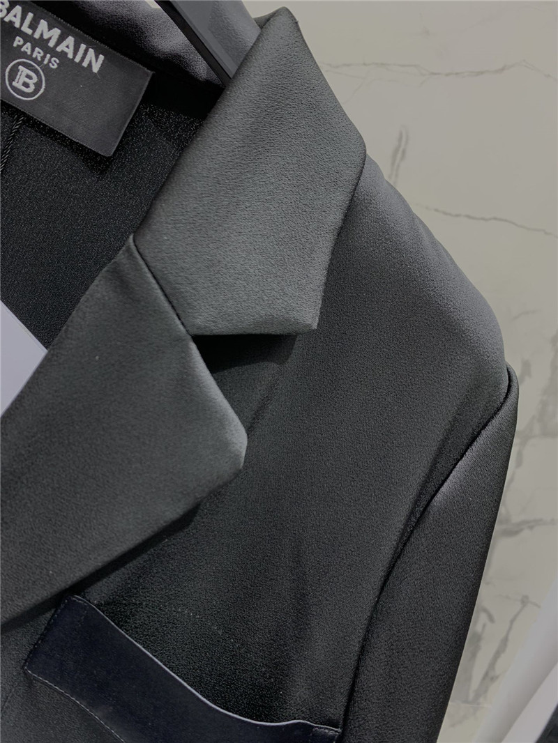 Balmain acetate satin belt coat replica clothes