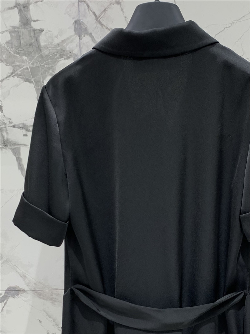 Balmain acetate satin belt coat replica clothes