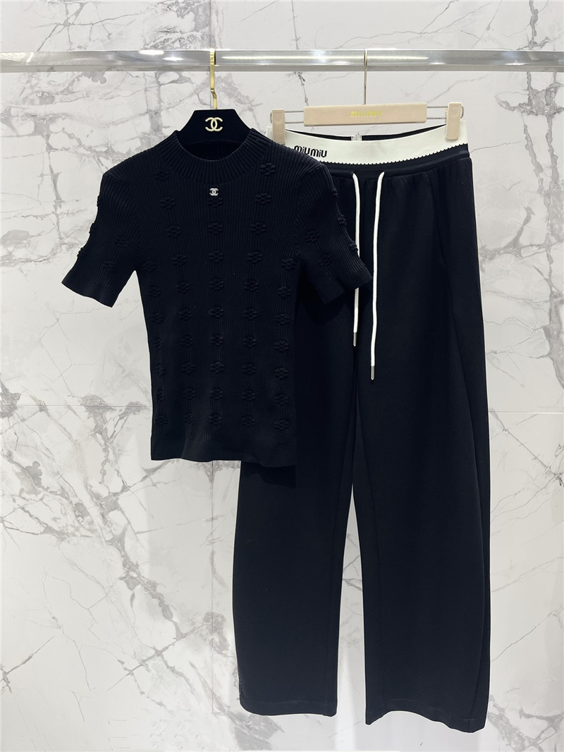 Ch**el three-dimensional crochet knit top replica d&g clothing