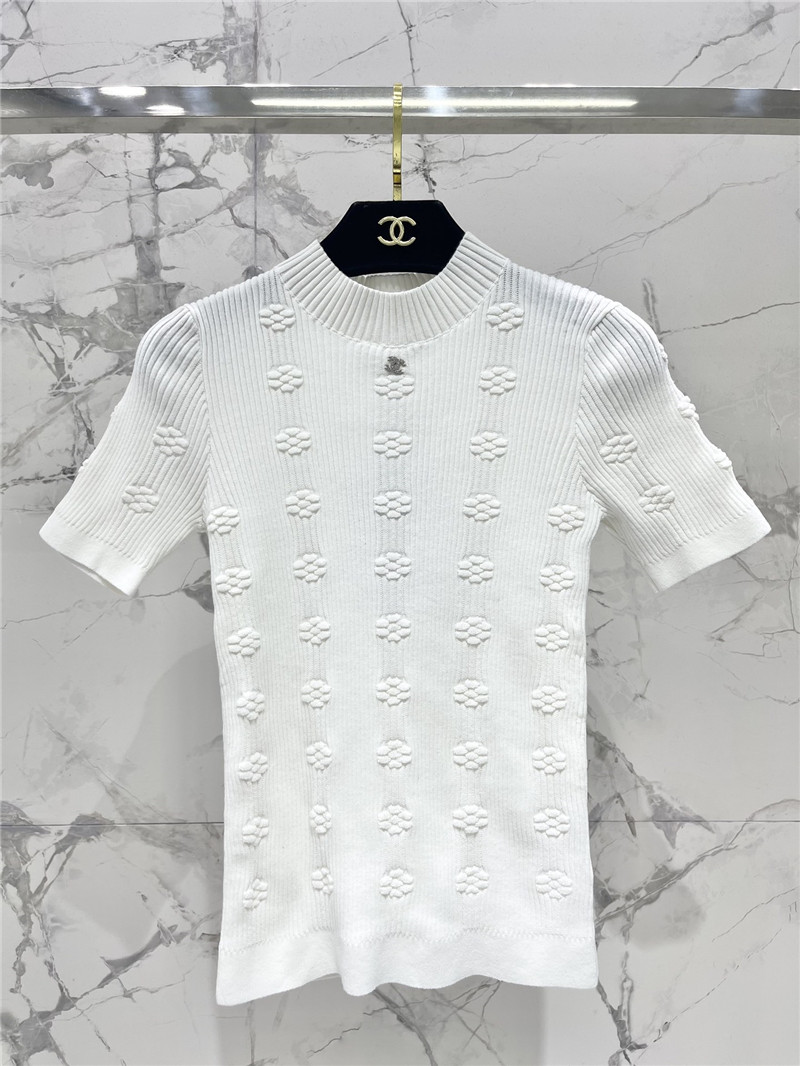 Chanel three-dimensional crochet knit top replica d&g clothing
