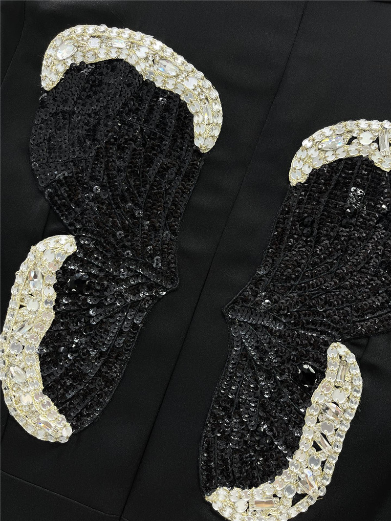 Gvc*1 butterfly satin dress replica designer clothes