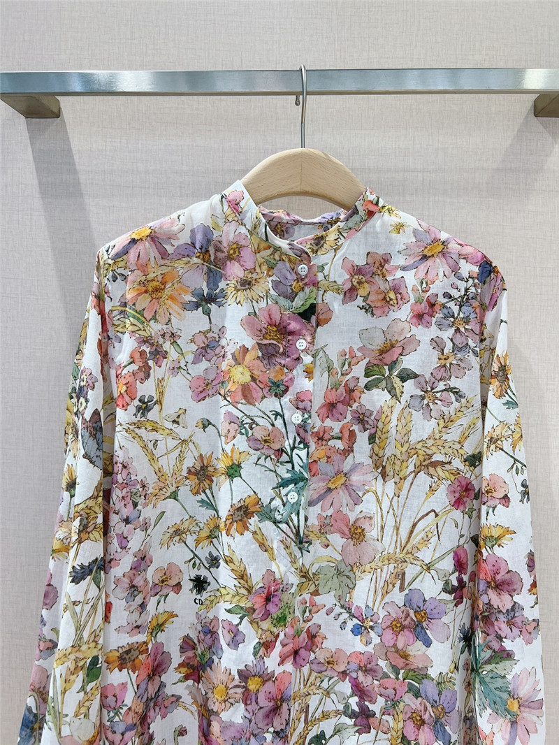 D10r floral print long-sleeved shirt