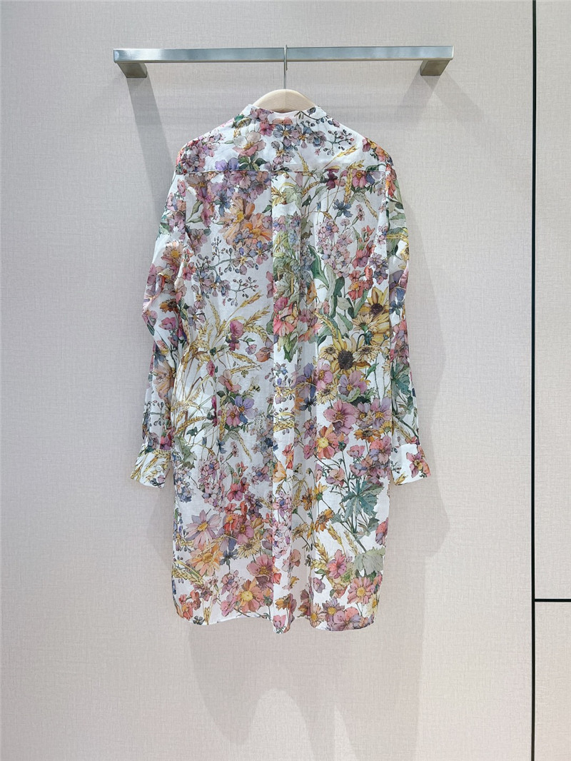 D10r floral print long-sleeved shirt