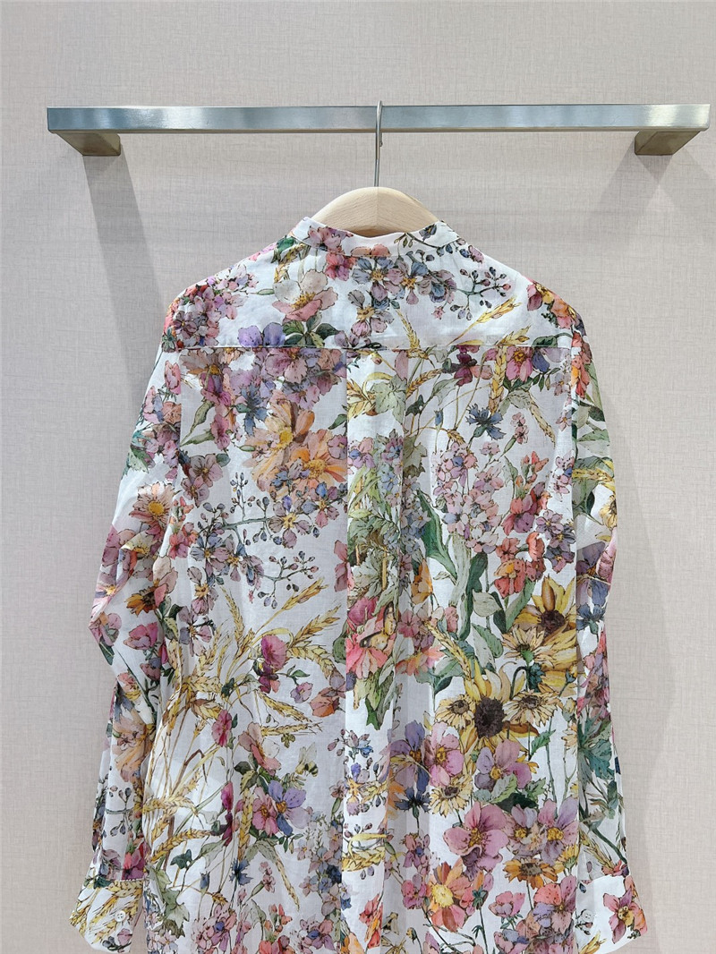 D10r floral print long-sleeved shirt