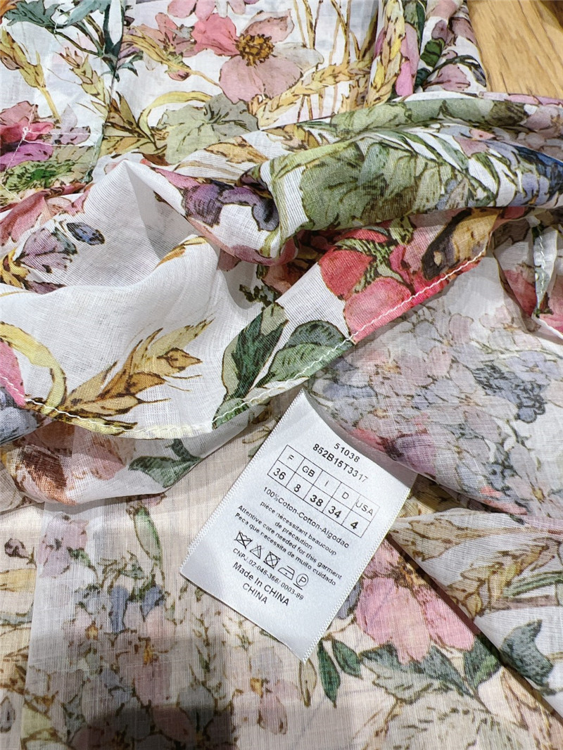 D10r floral print long-sleeved shirt