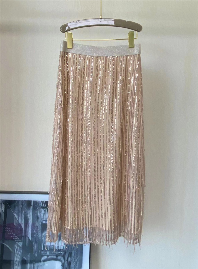 Pra*a beaded sequin long skirt replica d&g clothing