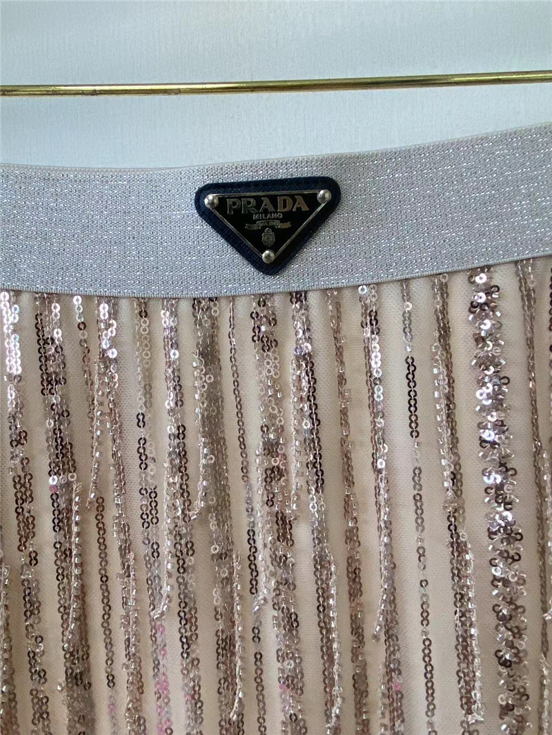 Pra*a beaded sequin long skirt replica d&g clothing