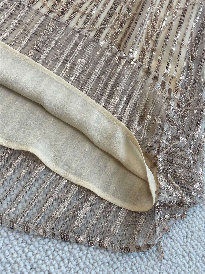 Pra*a beaded sequin long skirt replica d&g clothing