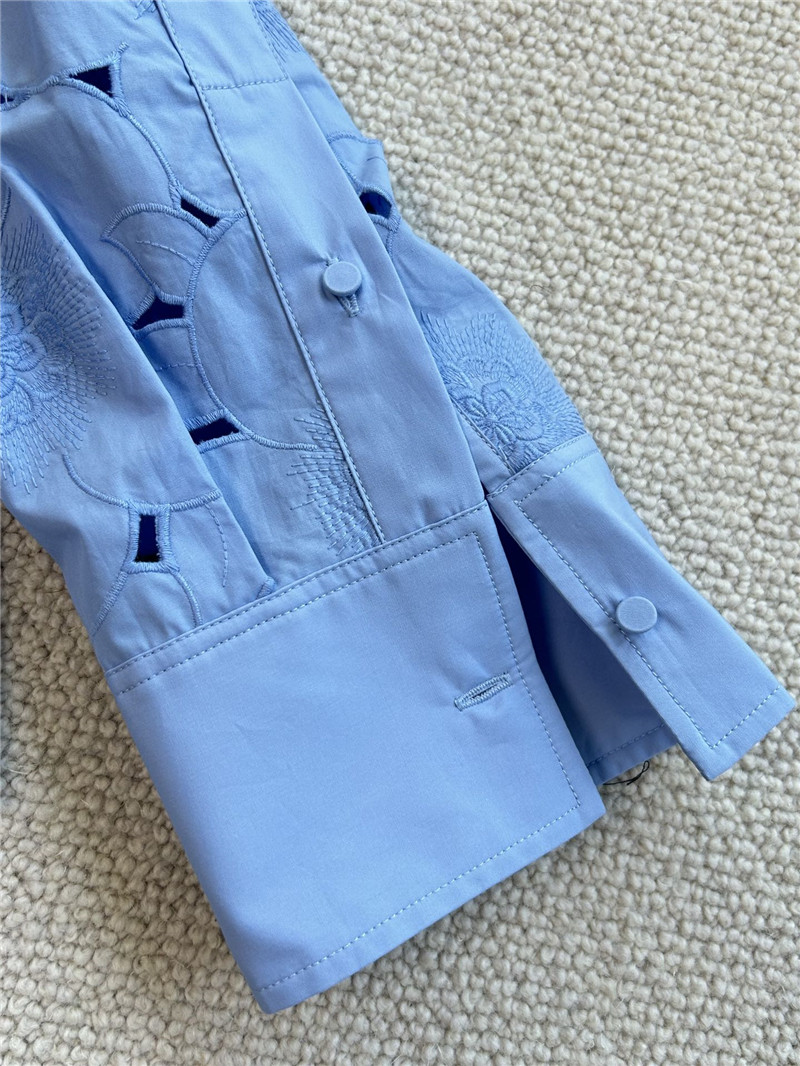 Va1e*ntin0 lace flower embroidered shirt replica d&g clothing