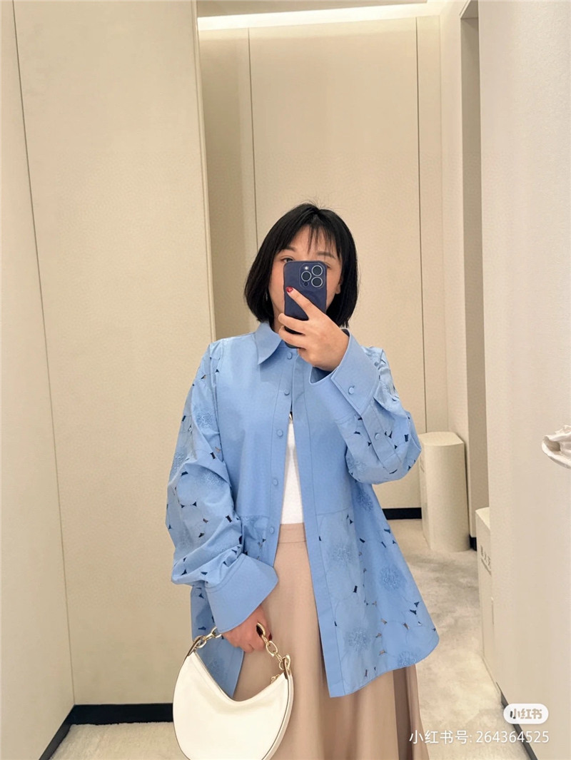 Va1e*ntin0 lace flower embroidered shirt replica d&g clothing