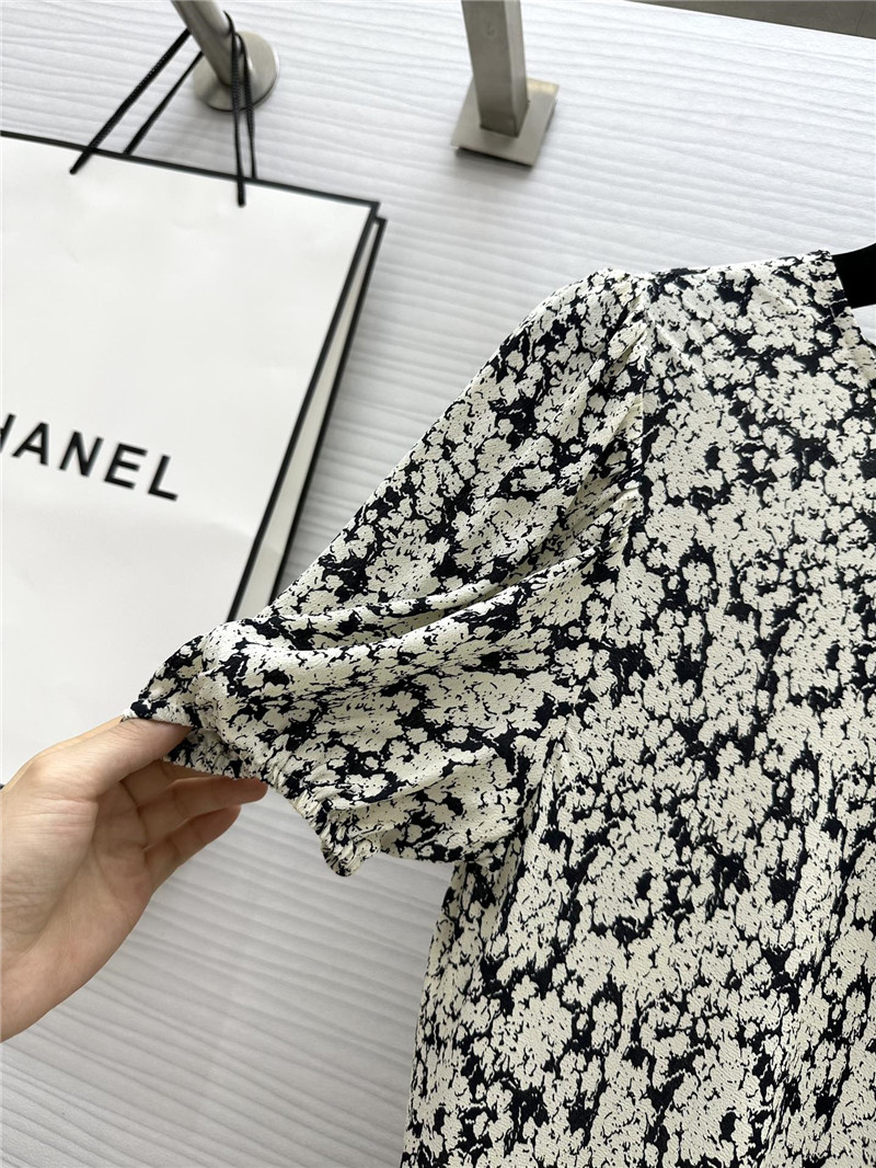 Ch**el puff sleeve dress cheap designer replica clothes