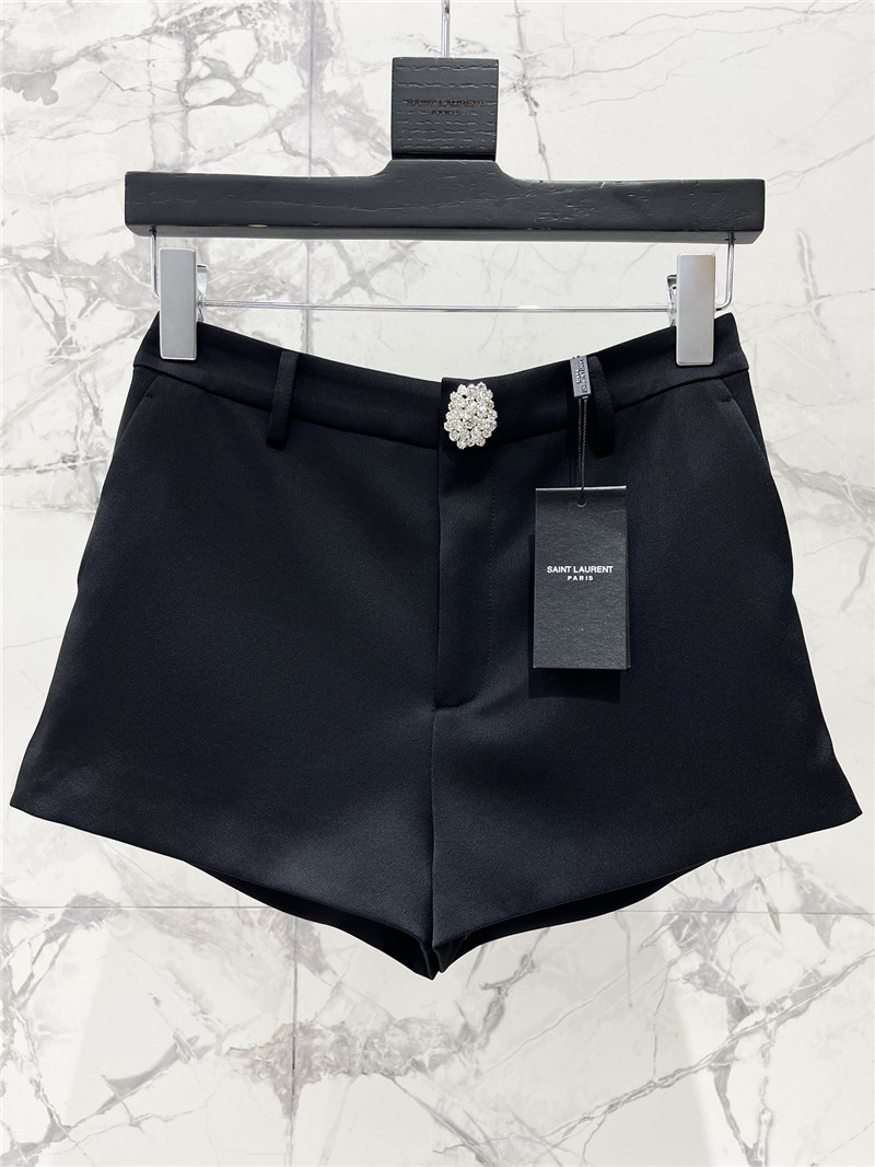 y51 acetate satin D1am0nd button shorts replica d&g clothing