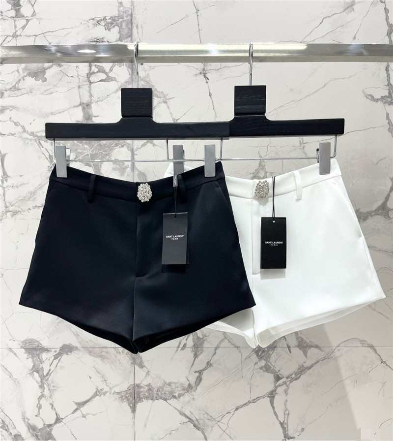 y51 acetate satin D1am0nd button shorts replica d&g clothing