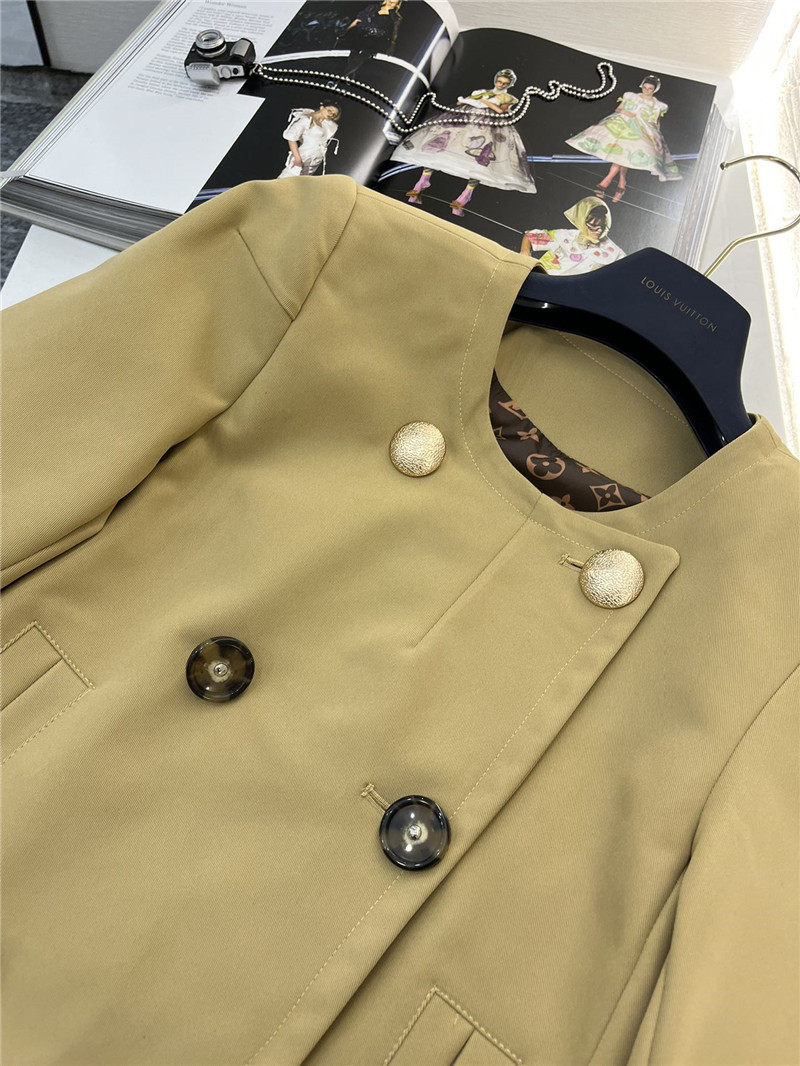 l0vis Vvtt0n lv double breasted round neck jacket replica clothes