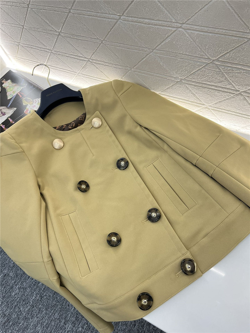 l0vis Vvtt0n lv double breasted round neck jacket replica clothes