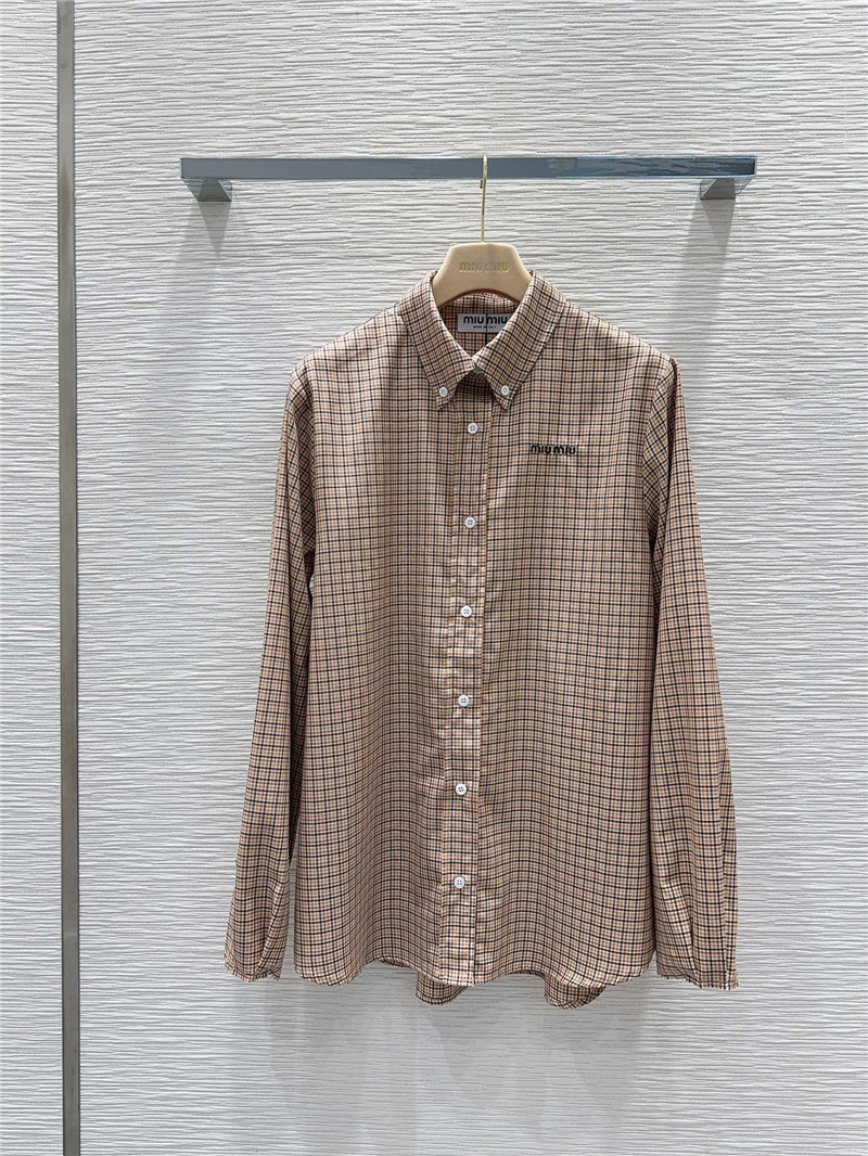 M1um1u plaid shirt replica d&g clothing
