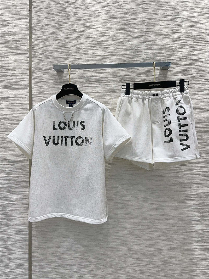 l0vis Vvtt0n white letter print t-shirt sets