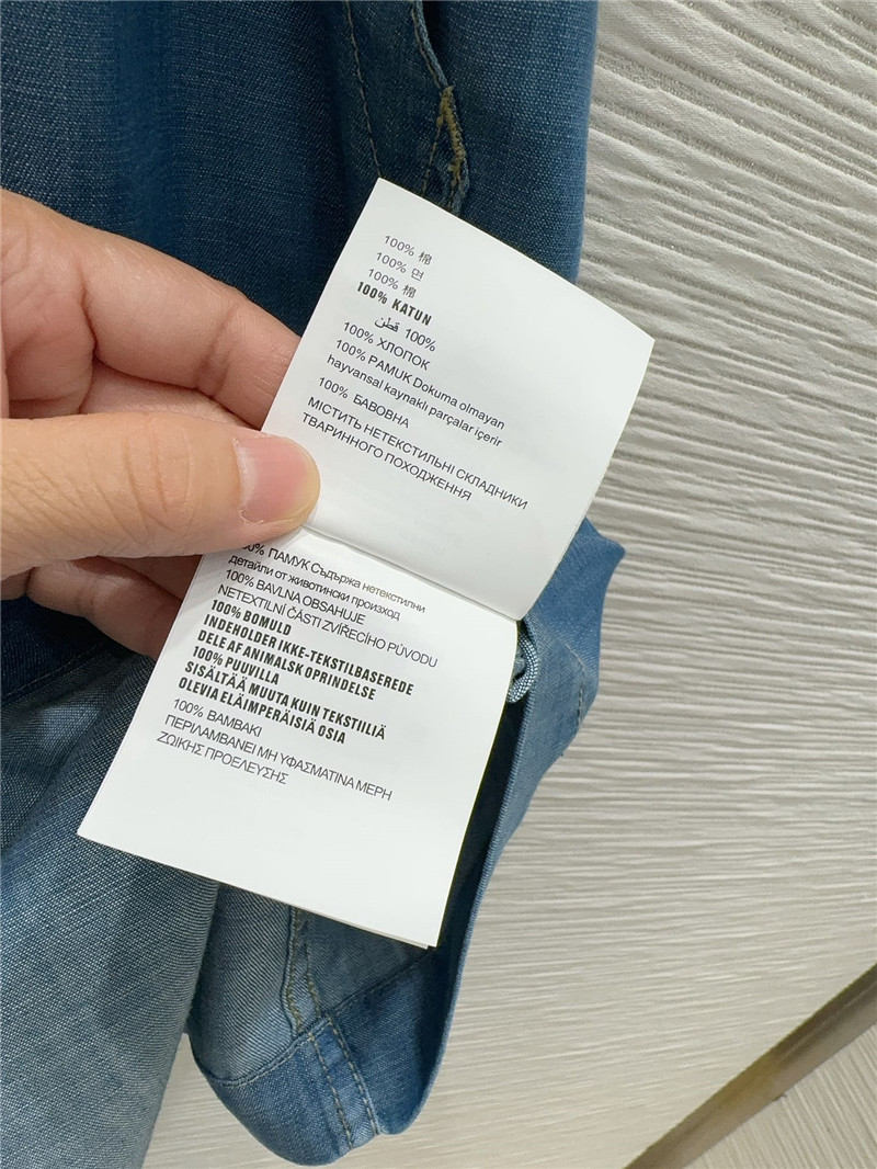 Pra*a mid-century style denim dress replica clothing sites