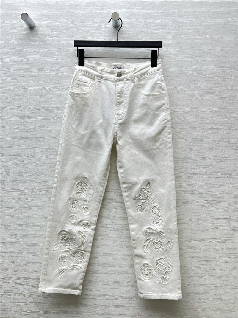 Ch**el handmade high-end jeans replica clothing