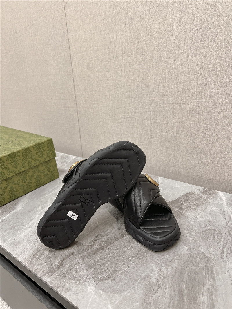 Gvc*1 marmont slide sandals in black