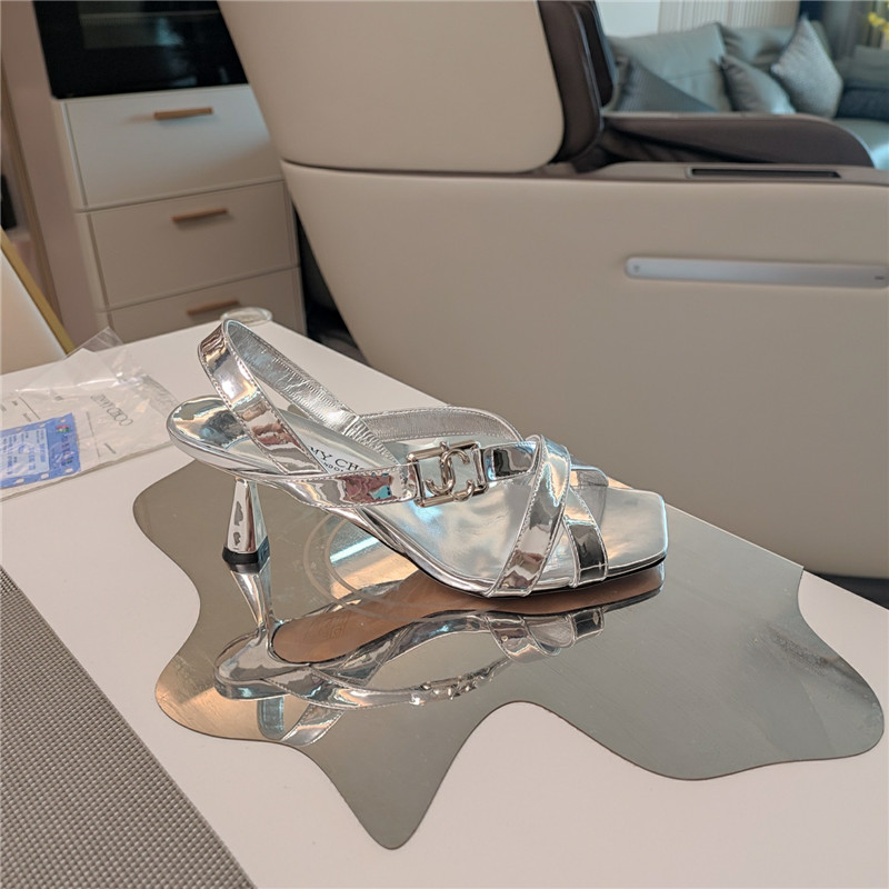 J1m*y Ch00 jess 65mm sandals silver