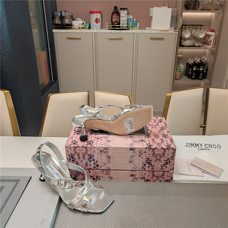 J1m*y Ch00 jess 65mm sandals silver