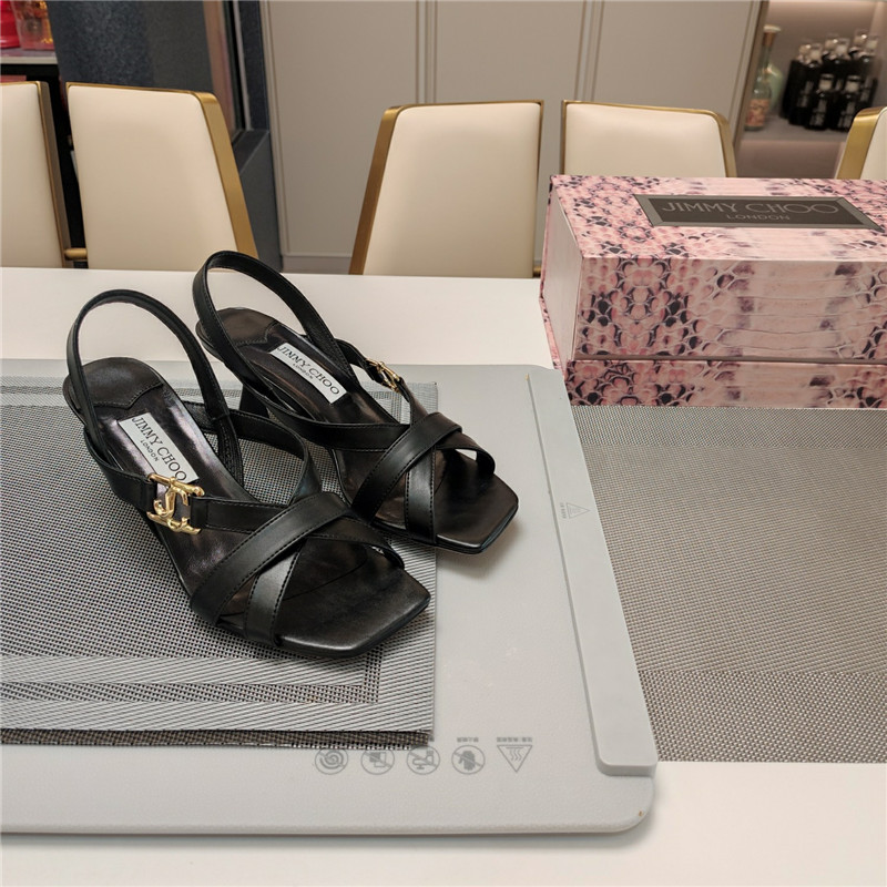 J1m*y Ch00 jess 95 leather sandals