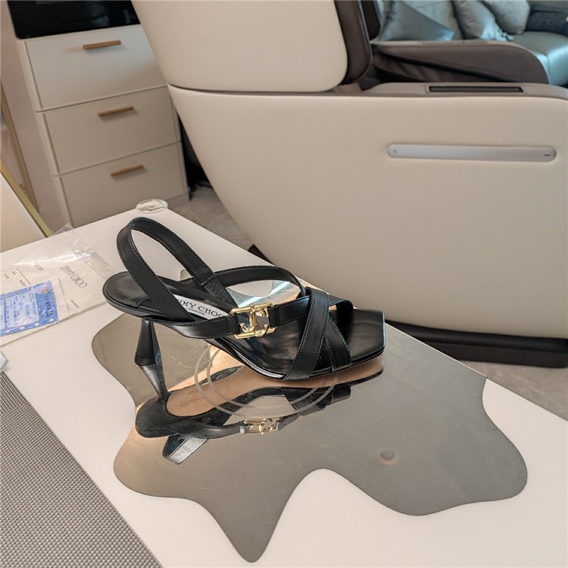 J1m*y Ch00 jess 95 leather sandals