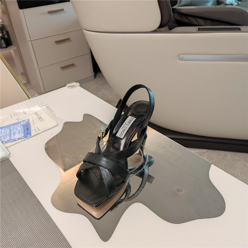 J1m*y Ch00 jess 95 leather sandals