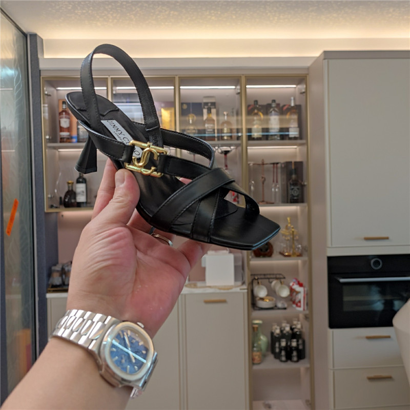 J1m*y Ch00 jess 95 leather sandals