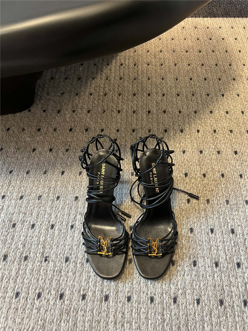 Sa1nt Lau*nt babylone 90mm leather sandals in black