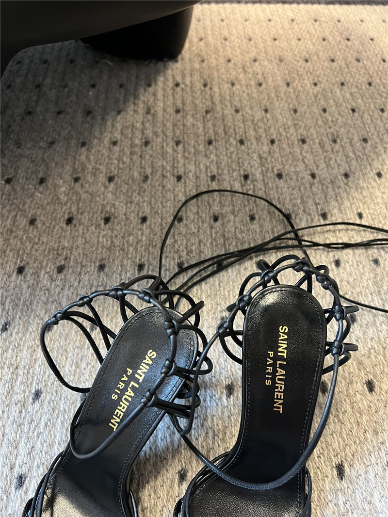 Sa1nt Lau*nt babylone 90mm leather sandals in black