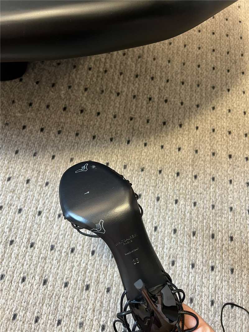 Sa1nt Lau*nt babylone 90mm leather sandals in black