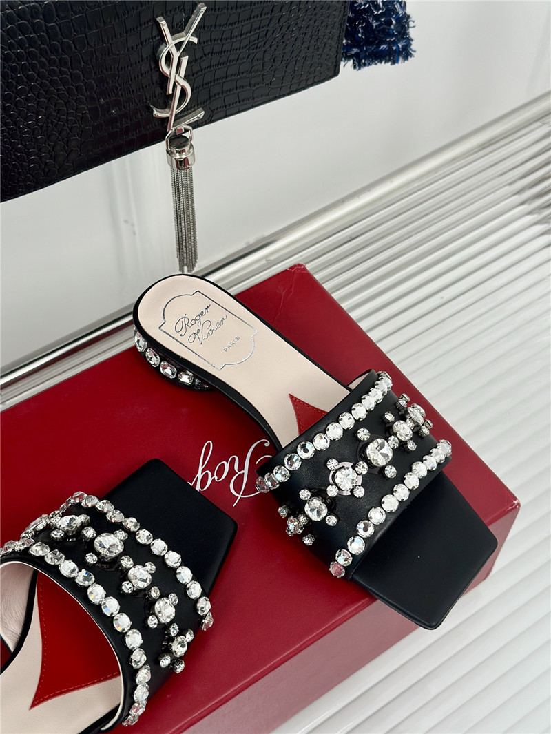 Roger Vivier Leather Disco 25 Mules