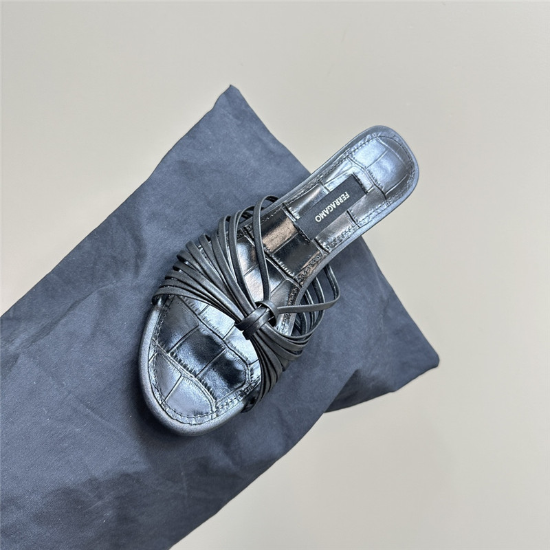 Ferragamo Multi-Strap 40mm Leather Mules