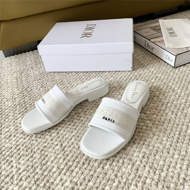 D10r white calfskin dway slide