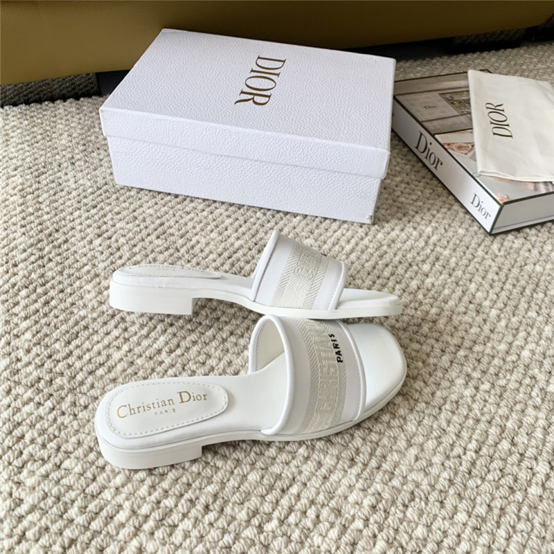 D10r white calfskin dway slide