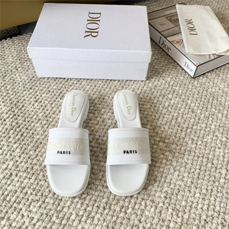 D10r white calfskin dway slide
