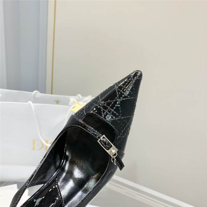 Dior Slingback Pointed Toe Pumps Black