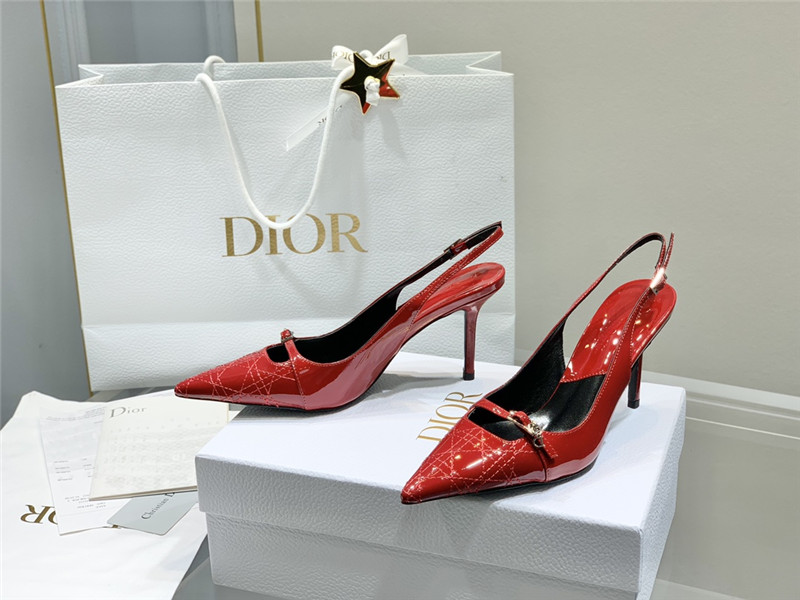 D10r slingback pointed toe pump red