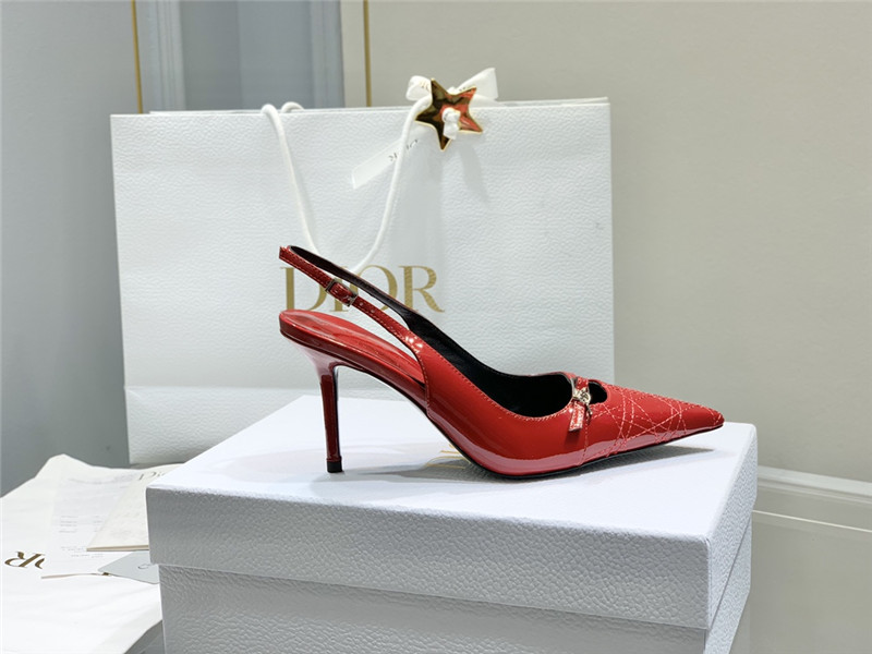 D10r slingback pointed toe pump red