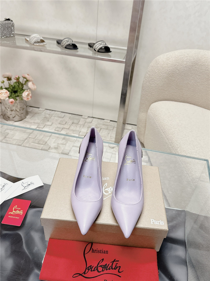Chr1st1an louboutin ginko 85 leather pump in purple